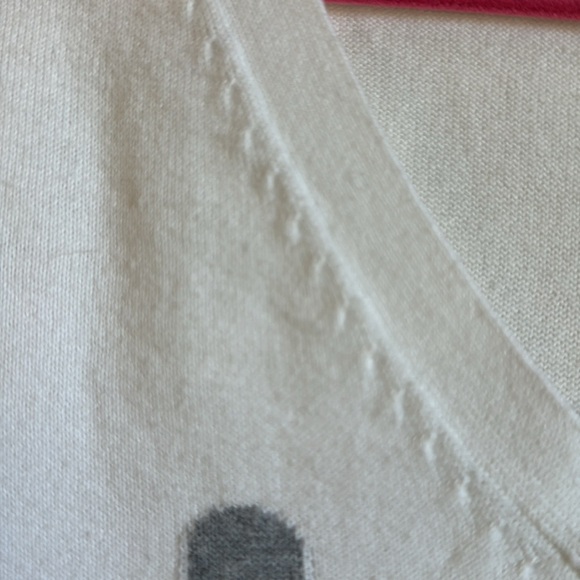 Tommy Hilfiger Gray Polka Dot V neck Sweater Size Large - Picture 3 of 7